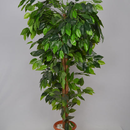 4 Ft Artificial Ficus Plant – Realistic Faux Tree with Lush Green Leaves &amp; Natural Trunk for Indoor Home, Office &amp; Corner Décor