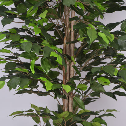 4 Ft Artificial Ficus Plant – Lifelike Faux Indoor Tree with Dense Green Leaves for Home, Office &amp; Corner Décor