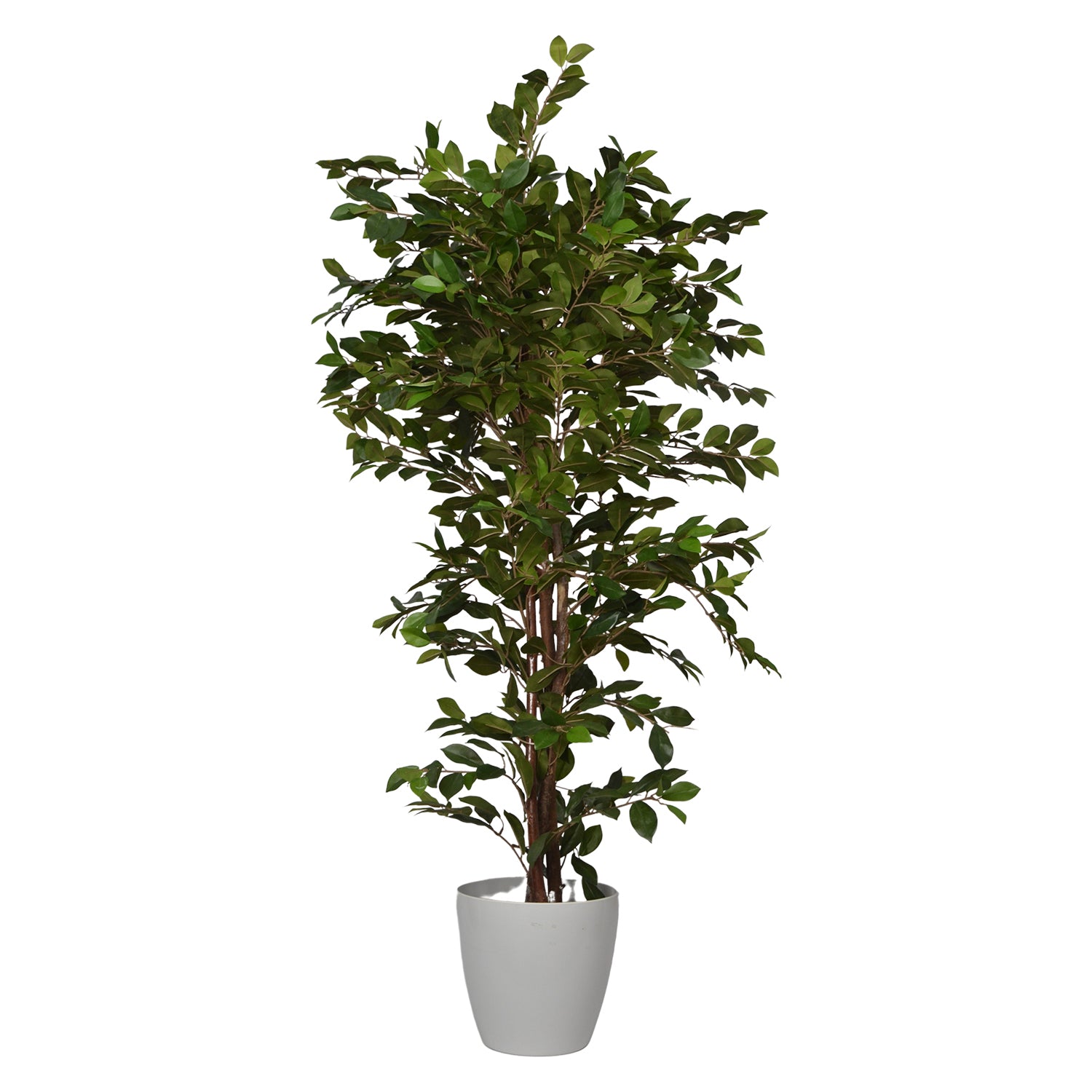 4 Ft Artificial Ficus Plant – Lifelike Faux Indoor Tree with Dense Green Leaves for Home, Office &amp; Corner Décor