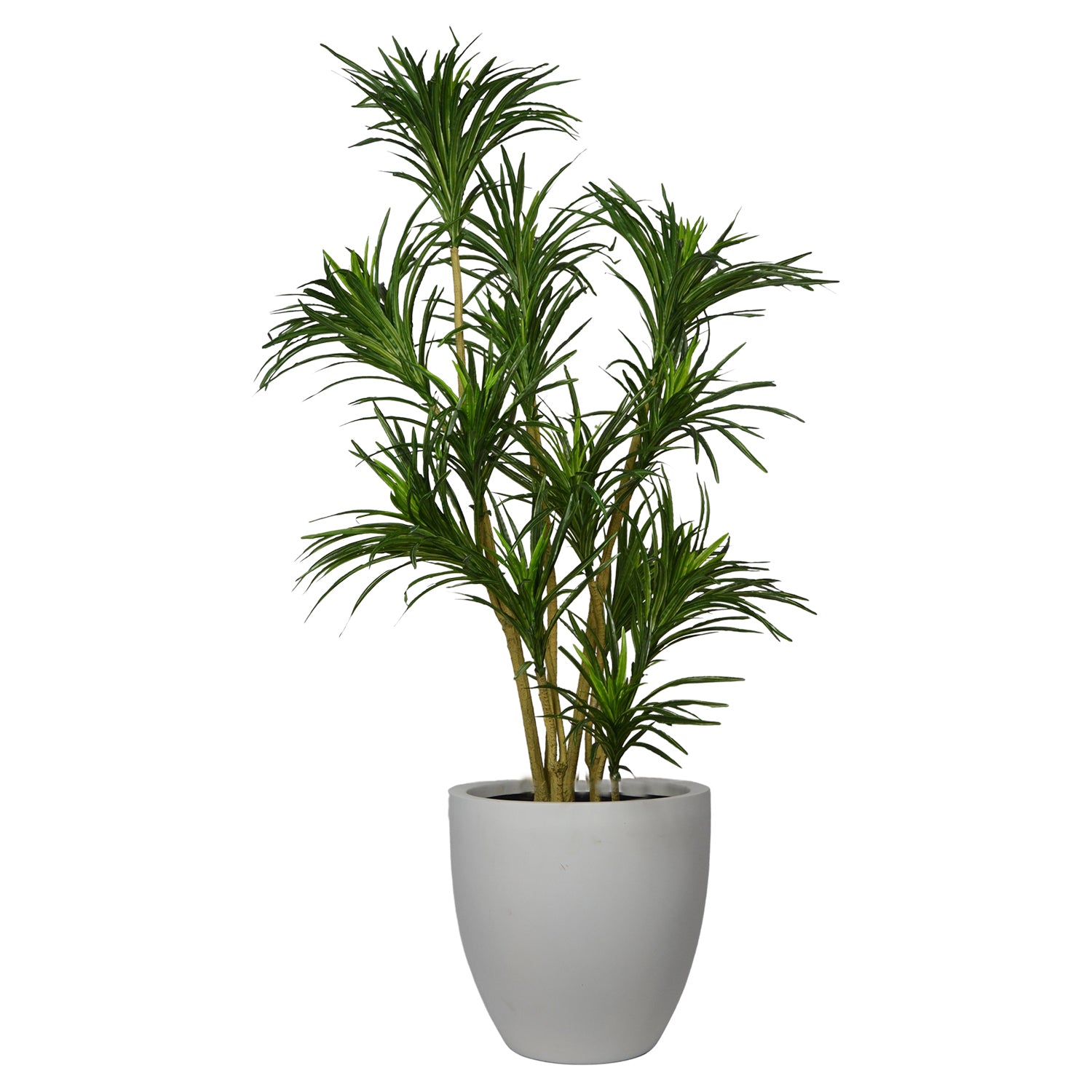 5 Ft Artificial Dracaena Plant – Realistic Tall Faux Plant with Variegated Green Leaves for Indoor Home, Office &amp; Living Room Décor
