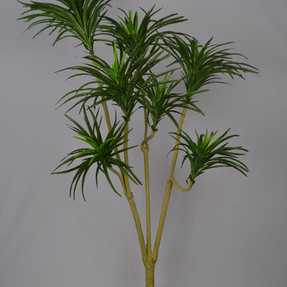 5 Ft Artificial Dracaena Plant – Tall Faux Indoor Greenery with Variegated Leaves for Home, Office &amp; Corner Décor