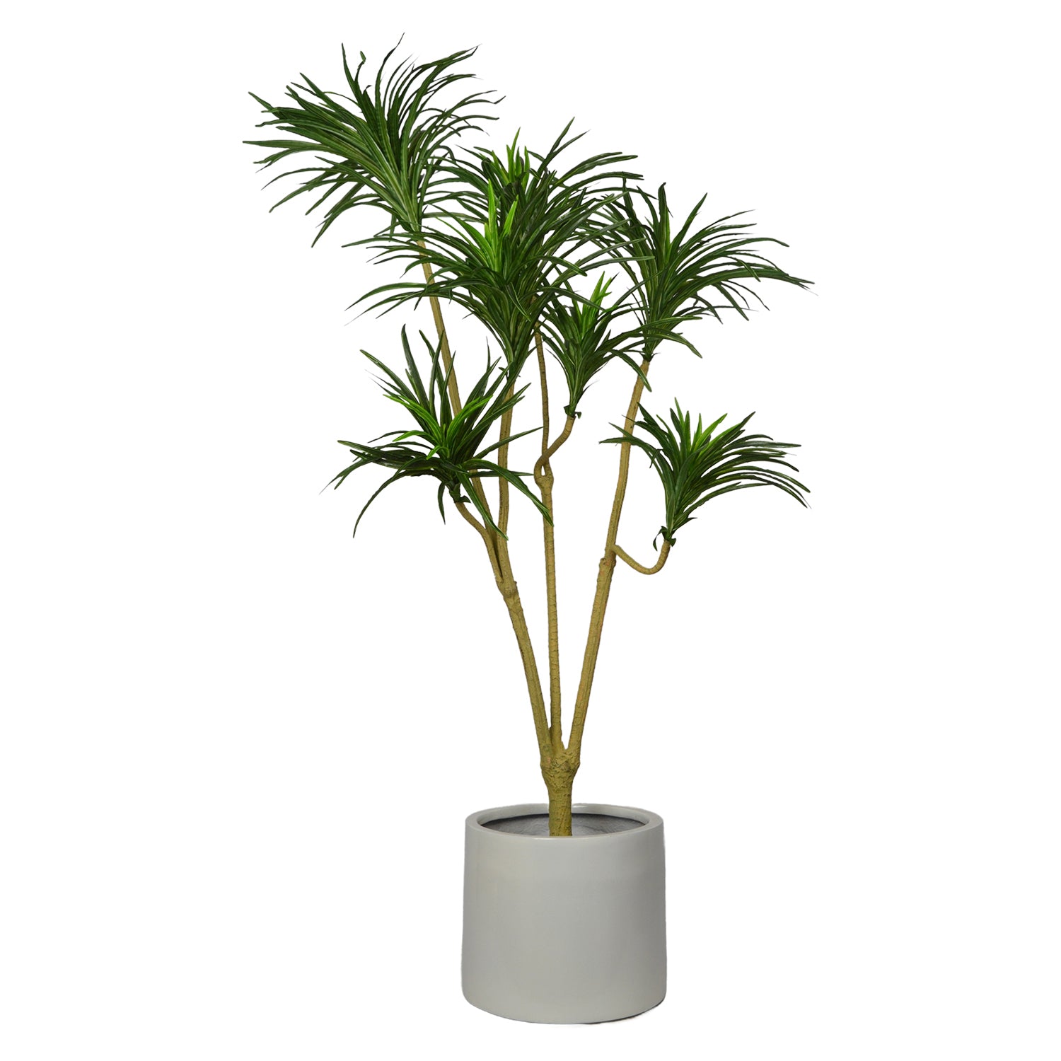 5 Ft Artificial Dracaena Plant – Tall Faux Indoor Greenery with Variegated Leaves for Home, Office &amp; Corner Décor