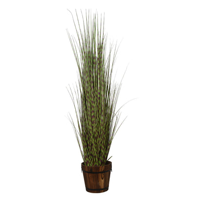 5 Ft Artificial Grass Plant – Tall Faux Greenery with Natural-Looking Blades for Indoor Home, Office &amp; Contemporary Décor