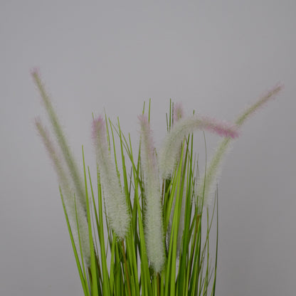 3 Ft Artificial Grass Plant – Compact Faux Greenery with Realistic Blades for Indoor Home, Office &amp; Shelf Décor