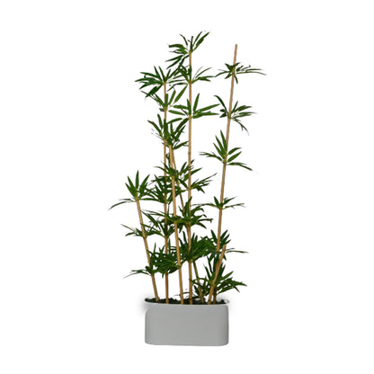 5 Ft Artificial Bamboo Plant Arrangement – Tall Faux Indoor Tree with Natural Green Leaves, Realistic Stalks &amp; Lush Foliage for Home, Office, Living Room &amp; Entryway Décor