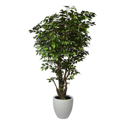 6 Ft Artificial Ficus Plant – Tall Realistic Faux Tree with Lush Green Leaves for Indoor Home, Office &amp; Corner Décor