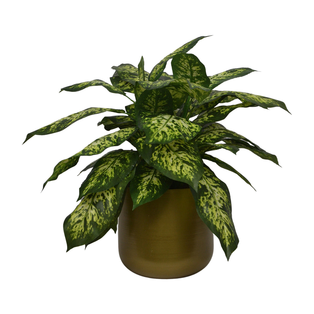1 Ft Artificial Dracaena Plant – Realistic Greenery with Red-Edged Leaves in Decorative Metal Pot for Home &amp; Office Décor