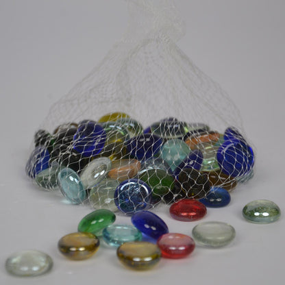 Multi Color Glass Pebbles Packet – Decorative Glossy Stones for Aquarium, Vase, Garden &amp; Home Decor