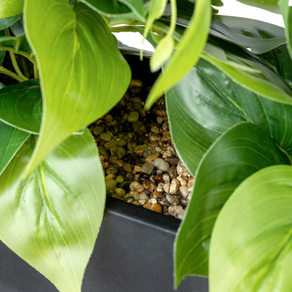 fake vine plants in pot 2.5 Ft Faux Vine Greenery Plant with Black Pot – Lifelike Trailing Lea – Luxiplant