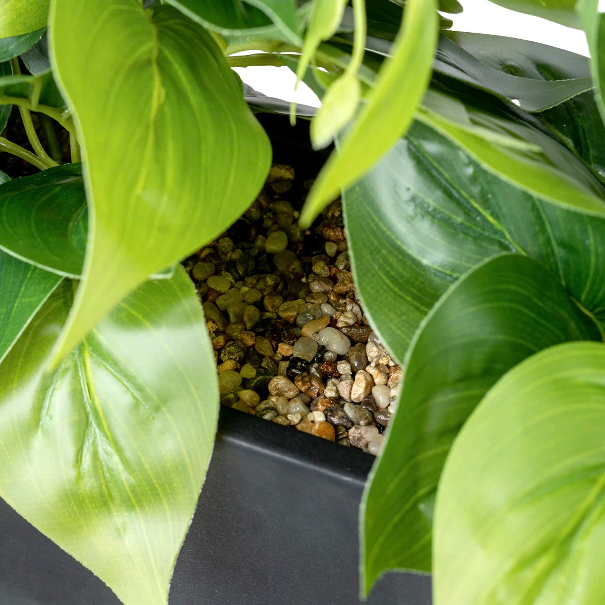 2.5 Ft Faux Vine Greenery Plant with Black Pot – Lifelike Trailing Leaves for Shelf, Mantel &amp; Wall