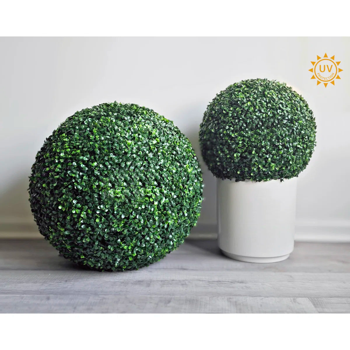 6&quot; Faux Boxwood Topiary Ball – UV Resistant Artificial Green Sphere for Indoor &amp; Outdoor