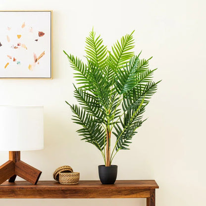 High-quality fabric faux fern plant with soft leaves for a lifelike appearance.