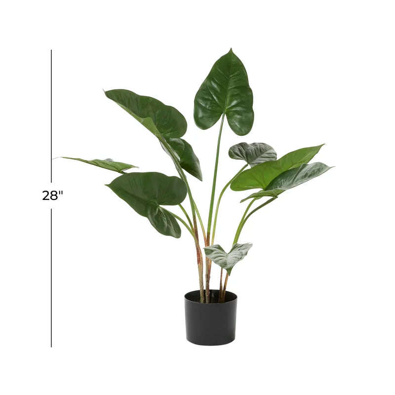 Lifelike Faux Anthurium with High-Quality Fabric Leaves