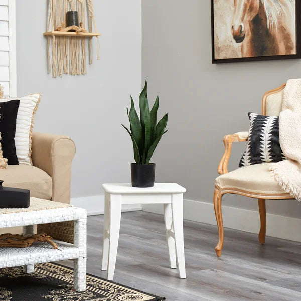 Lifelike 2ft faux snake plant with tall, structured green leaves, perfect for modern home and office décor