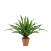1.5 Ft Northlight Potted Artificial Green Boston Fern Plant - 17.5" – perfect for modern home decor
