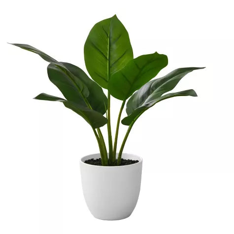 2 Ft Monarch Specialties Artificial Plant 17 inch Tall Aureum Indoor Faux Fake Table Greenery Potted Real Touch Decorative Green Leaves White Pot 4 out of 5 stars with 1 reviews 1 – lifelike tropical plant alternative
