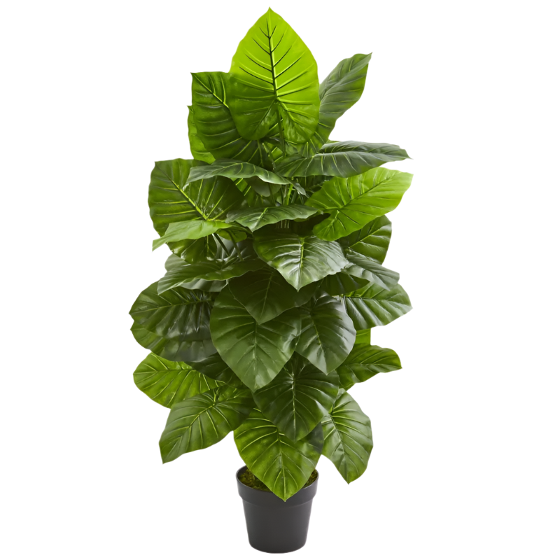 4 Ft Nearly Natural 4-ft Taro Artificial Plant – perfect for modern home decor