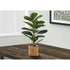2 Ft Monarch Specialties Artificial Plant Tall Fiddle Tree Indoor Faux Fake Floor Greenery Potted Real Touch Decorative Green Leaves Beige Woven Basket – perfect for modern home decor