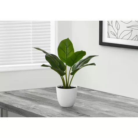 2 Ft Monarch Specialties Artificial Plant 17 inch Tall Aureum Indoor Faux Fake Table Greenery Potted Real Touch Decorative Green Leaves White Pot 4 out of 5 stars with 1 reviews 1 – perfect for modern home decor