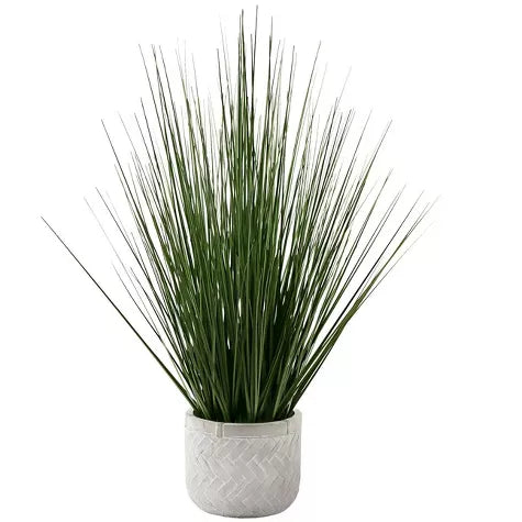 1 Ft Monarch Specialties Artificial Plant 21 inch Tall Grass Indoor Faux Fake Table Greenery Potted Real Touch Decorative Green Grass White Pot – ideal for indoor botanical themes