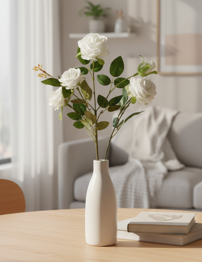 Single Stick Artificial Rose Flower