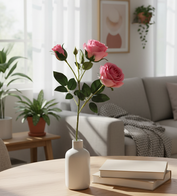 Artificial Rose Flower Branch