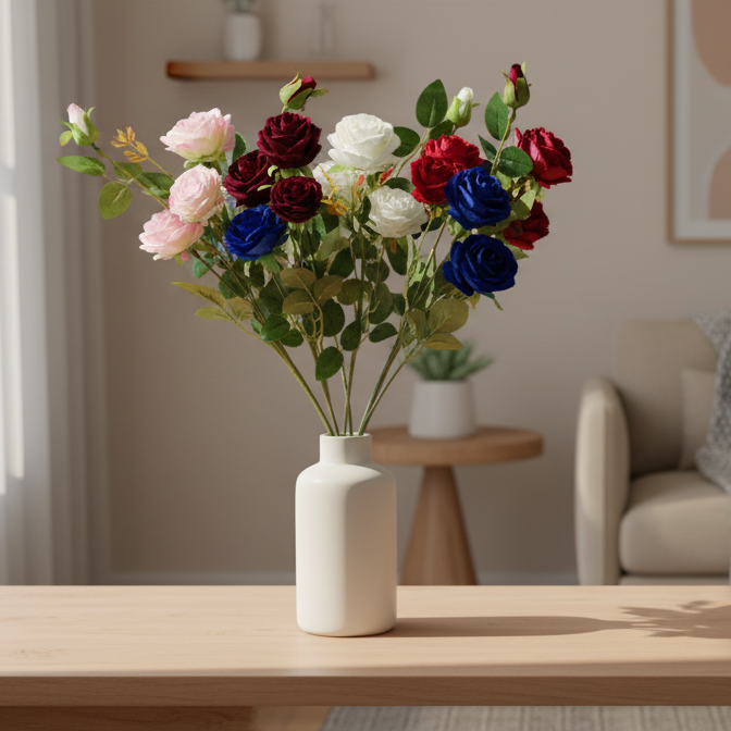 Single Stick Artificial Rose Flower