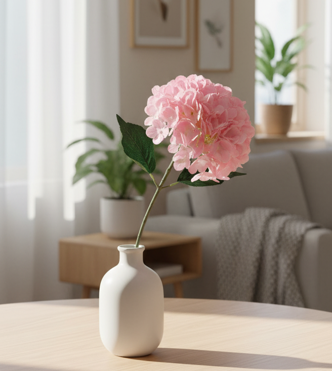 Artificial Hydrangea Flower Stick