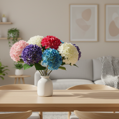 Artificial Hydrangea Flower Stick