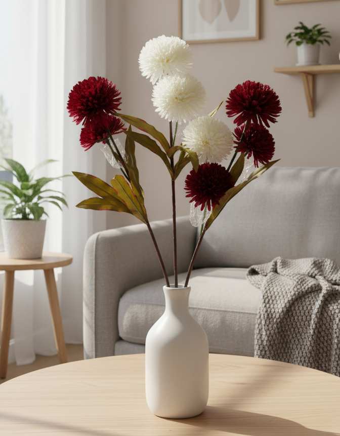 Artificial Dahlia Flower Stick