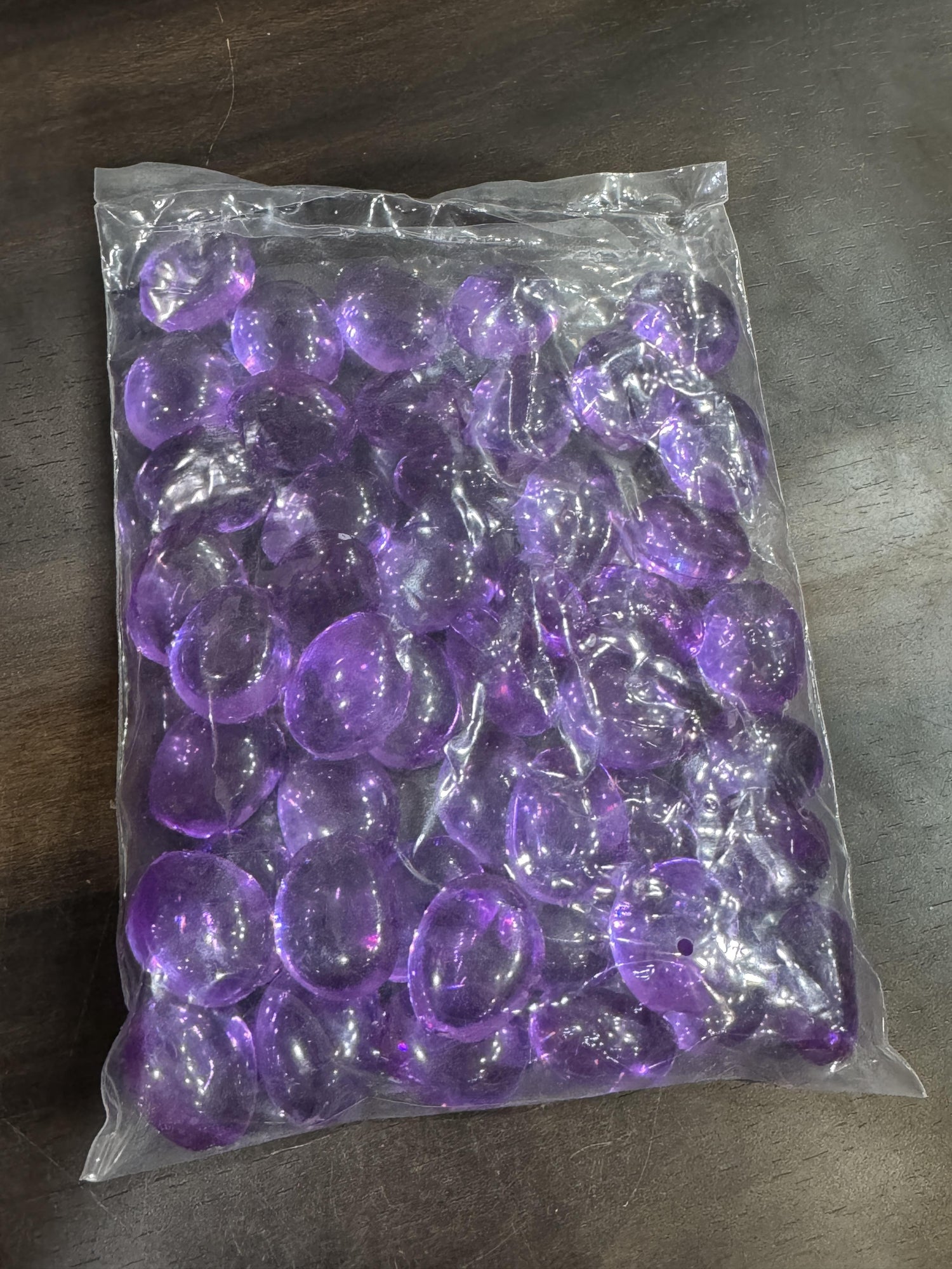 Purple Pebble Acrylic – Glossy Decorative Stones for Aquarium, Vase, Garden &amp; Home Decor
