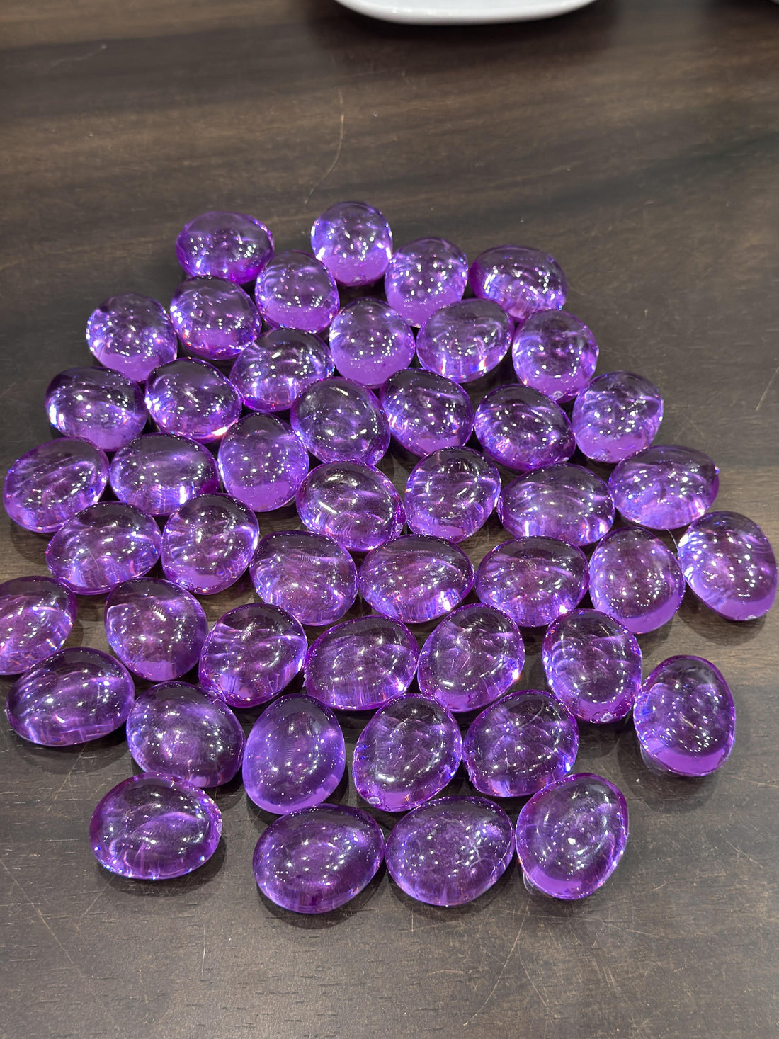 Purple Pebble Acrylic – Glossy Decorative Stones for Aquarium, Vase, Garden &amp; Home Decor