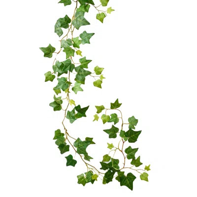 6 Ft Artificial Ivy Garland – Set of 12 Fake Ivy Vines with Green Leaves for Bedroom Wall Décor, Indoor/Outdoor Greenery