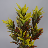 LuxiPlant artificial Yellow Croton in pot for low-maintenance décor
