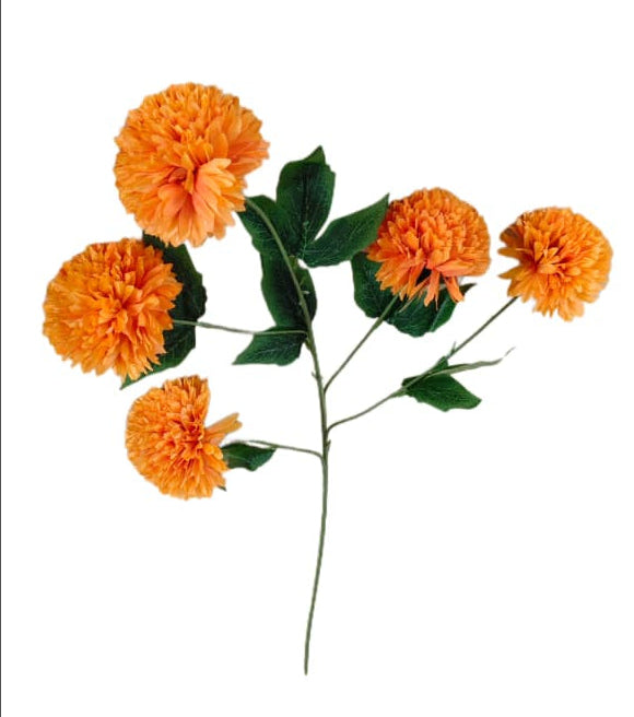 Artificial Dahlia Flower Stick – 5 Bloom Stem in 4 Vibrant Colors