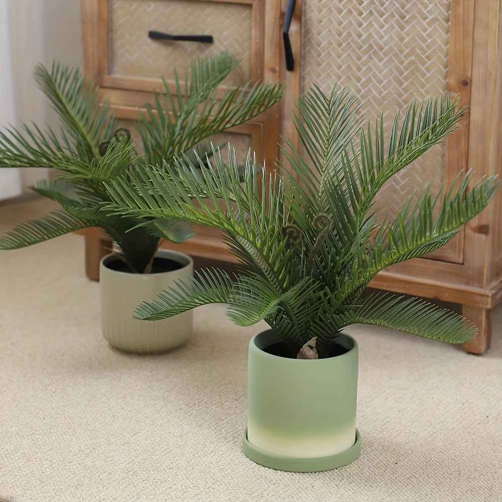 Lifelike 2 Ft artificial Fern potted plant with lush, detailed green fronds
