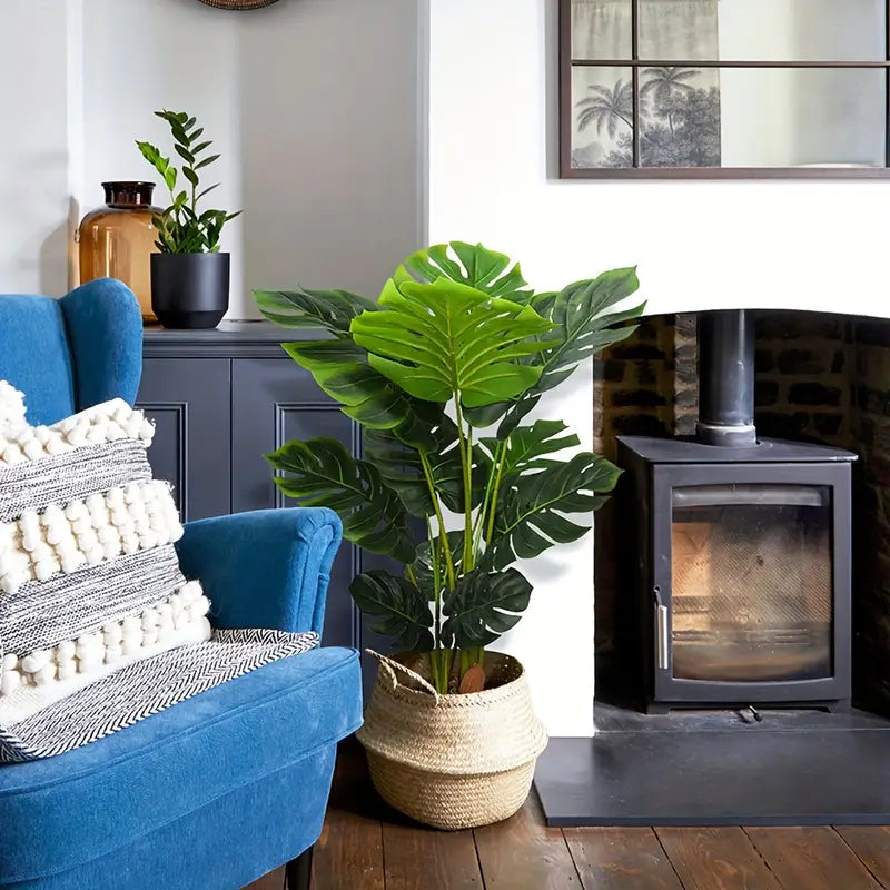 Real-Touch Faux Monstera Plant – High-Quality Soft-Touch Leaves