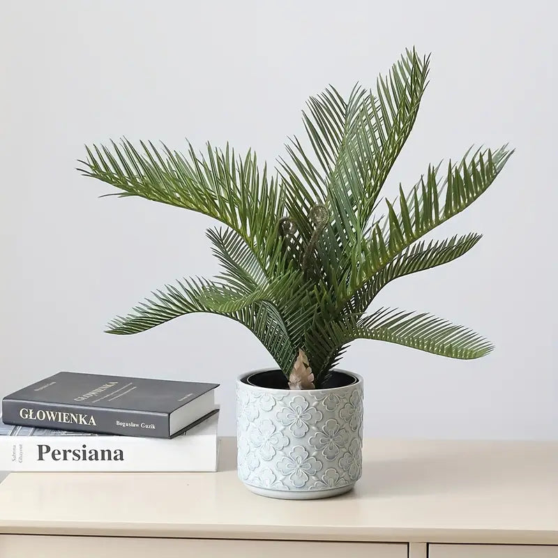 3 Ft  Pot of Fern Leaf Green Plant Potted Plant, Simulated Iron Tree Fake Flower, Artificial Green Plant Potted Plant Simulated Flower, Indoor Home Decoration, Office Decoration Desktop Ornaments – perfect for modern home decor