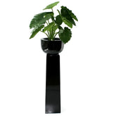 Realistic 2 Ft faux Alocasia with large, textured green leaves
