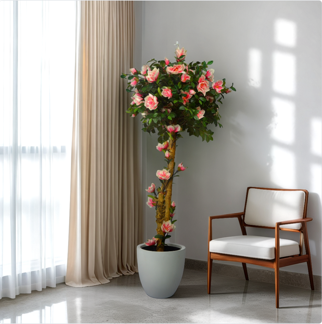 6 Ft Artificial MagnoliaFlowerPlants – Greenery Without the Fuss – Complements Minimalist or Modern Décor