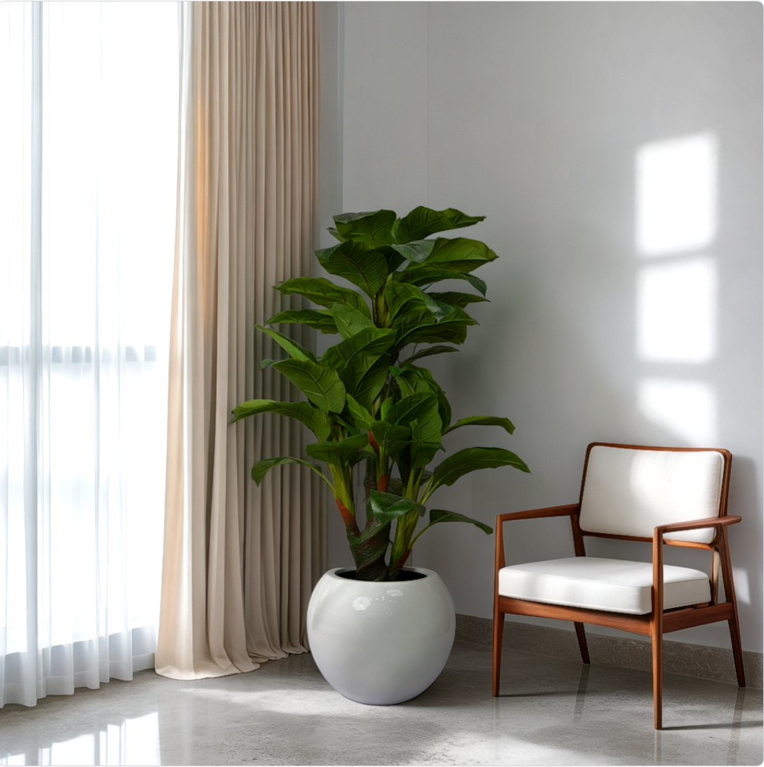 6 Ft Artificial CannaWithPot – Perfect for Living Room or Office – Brings Freshness Without Watering