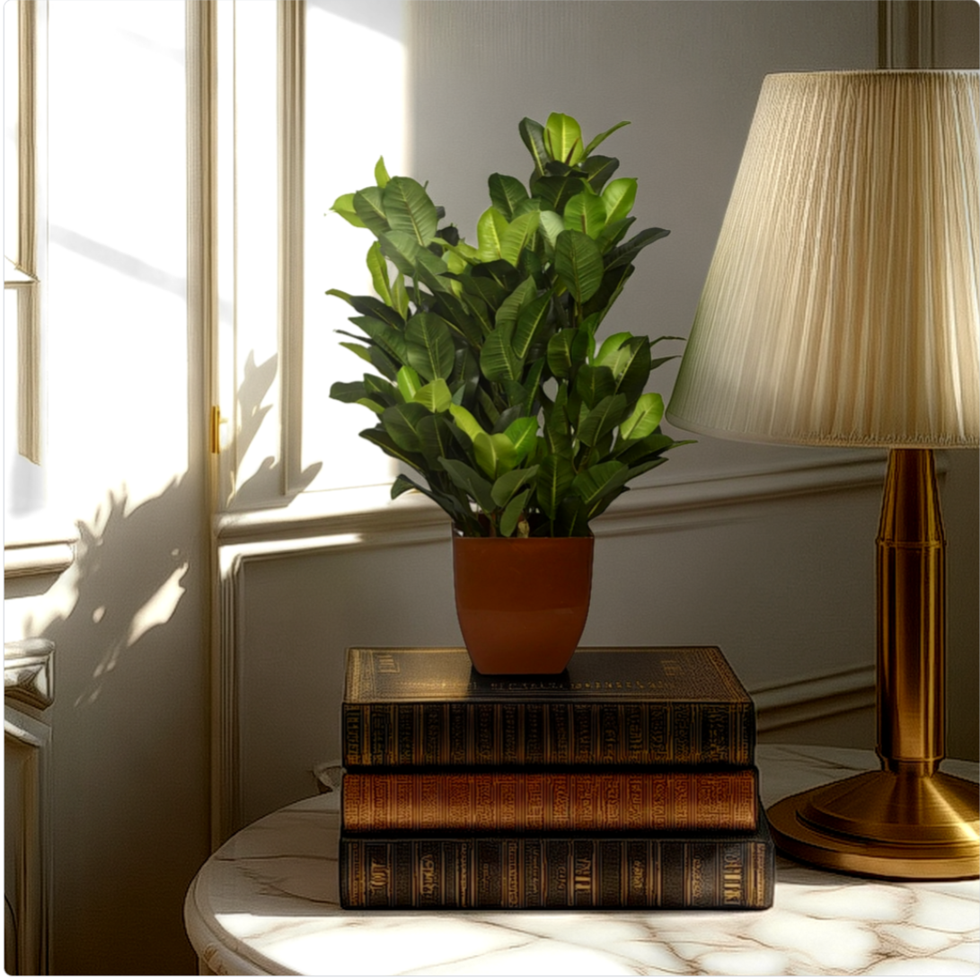 2 Ft Artificial Green Croton Bush 2975 – Green Decorative Faux Plant for Events or Homes, Creates a Vibrant Vibe