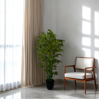 5 Ft Artificial Bamboo Plant – Realistic Faux Indoor Tree with Lush Green Leaves for Home, Office &amp; Corner Décor