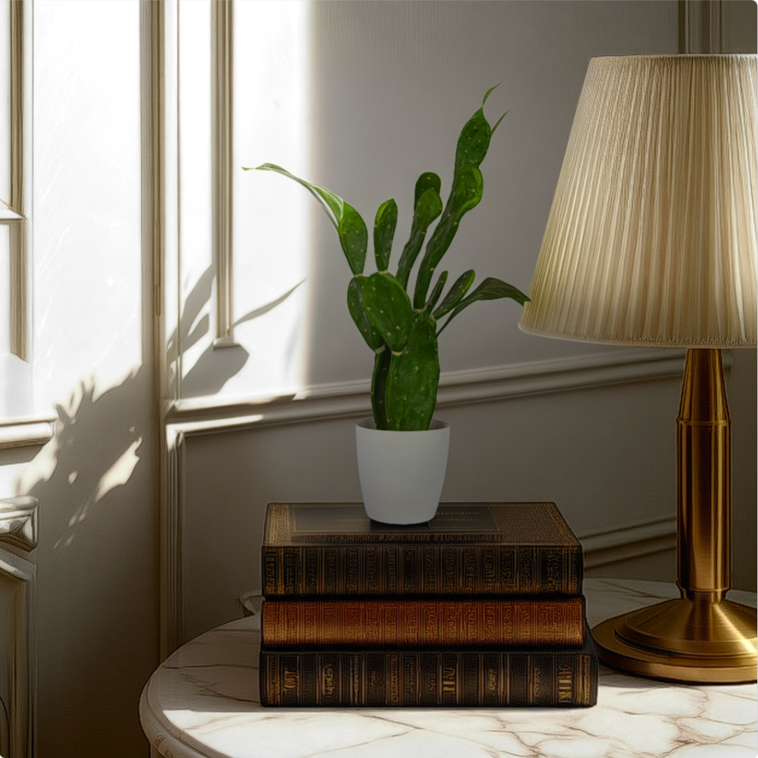 2 Ft Artificial Angel Wings Cactus – Realistic Faux Opuntia Plant Without Pot for Indoor Home, Office &amp; Desert-Inspired Décor