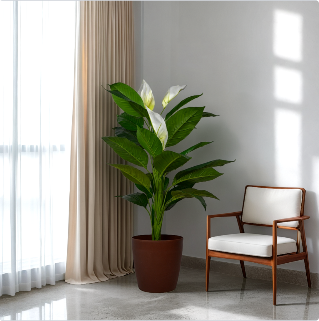 3 Ft Artificial Anthurium – Greenery Without the Fuss – Complements Minimalist or Modern Décor