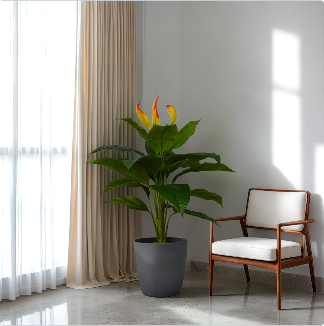 3 Ft Artificial Anthurium – Perfect for Living Room or Office – Brings Freshness Without Watering