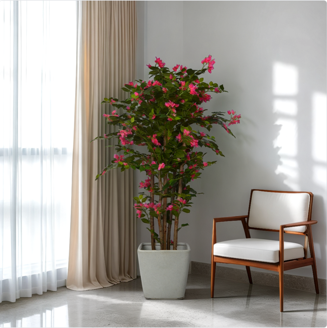 4 Ft Artificial BougainvilleaPlant – Ideal for Patios or Home Interiors – Enhances Décor with Zero Upkeep