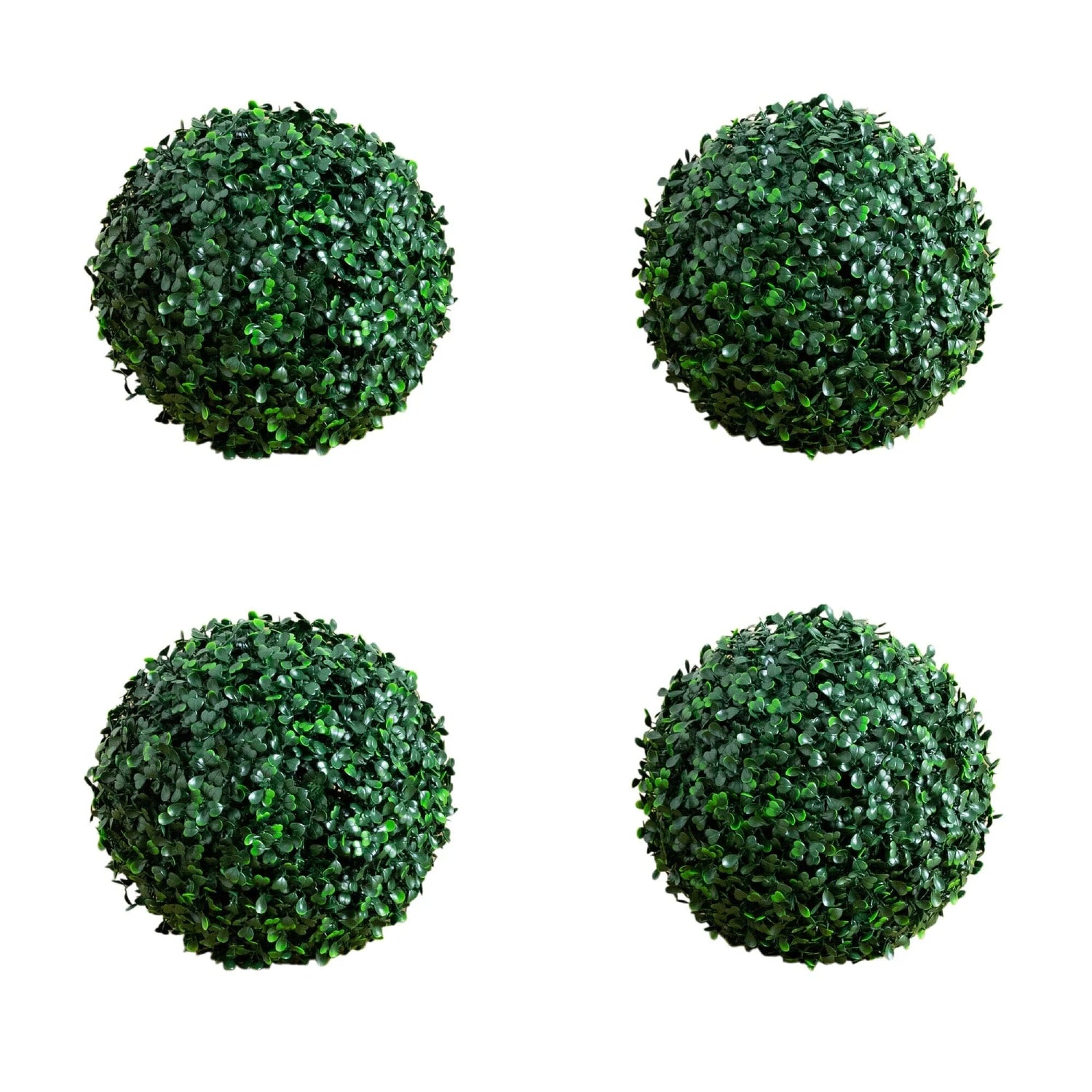 8&quot; UV Resistant Artificial Boxwood Ball (Set of 4) – Decorative Faux Topiary Spheres for Indoor &amp; Outdoor Landscaping