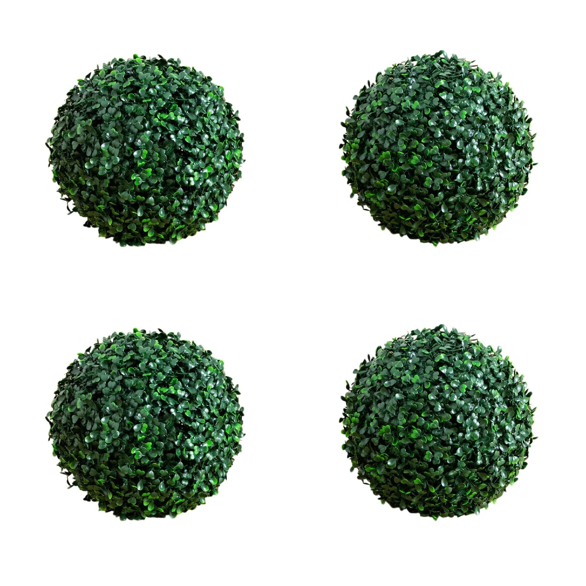 8&quot; UV Resistant Artificial Boxwood Ball (Set of 4) – Decorative Faux Topiary Spheres for Indoor &amp; Outdoor Landscaping
