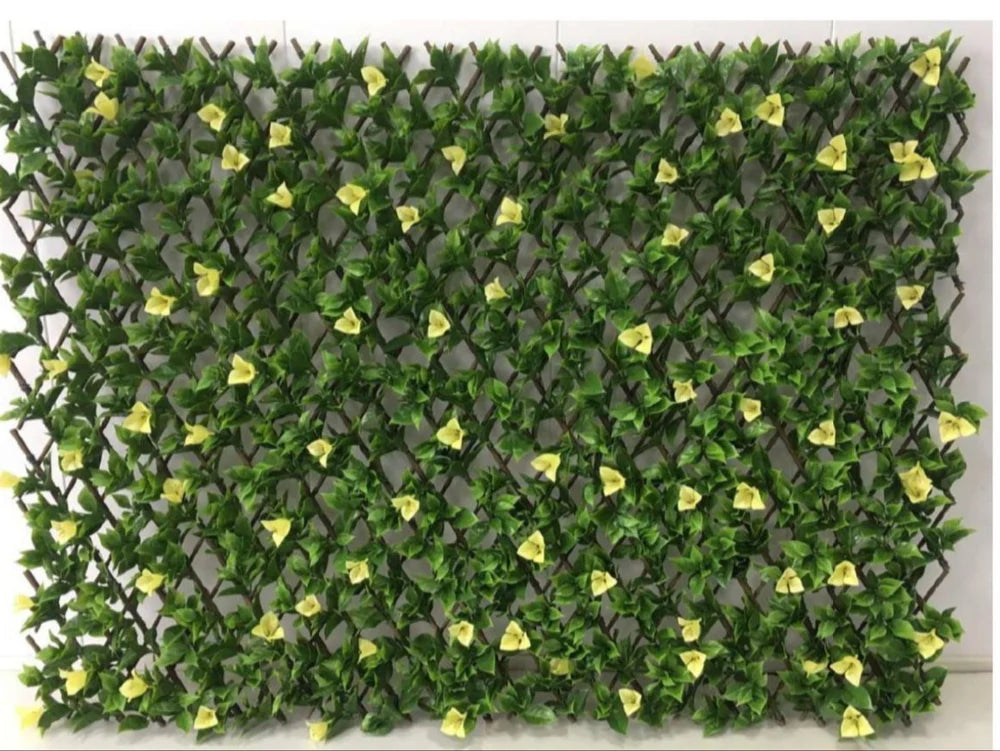 Gardenia 1x2 m Artificial Ivy Fence – Expandable Privacy Screen with Single-Sided Leaves for Outdoor Garden &amp; Yard Décor